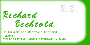 richard bechtold business card